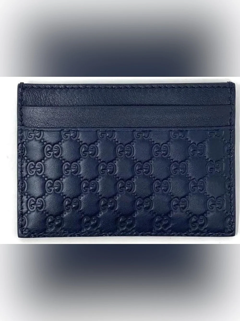 Gucci Card Case- Microguccissima (5 Card Slot) Navy Blue